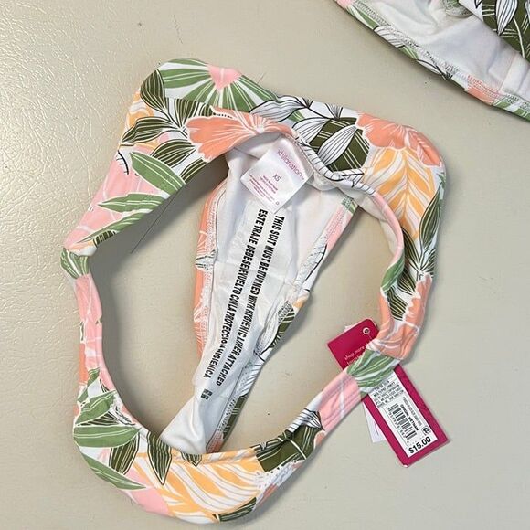 Xhilaration Women's Floral Two Piece Bikini Swimsuit - Size XS (00) - Picture 8 of 8